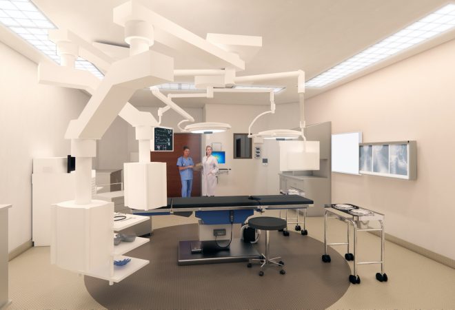 Rendering of hospital imaging room